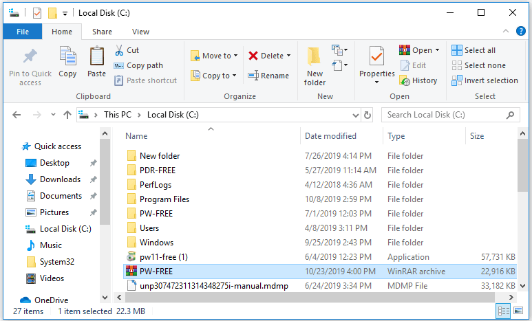 opening rar files with windows 10